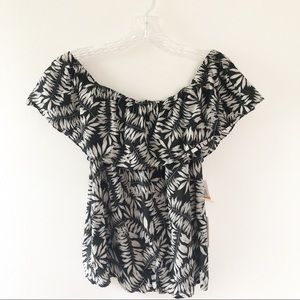 1 State Havana Off The Shoulder Top Black Size Small